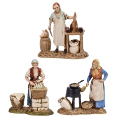 Set 3 scene al lavoro serie 8 cm Landi Moranduzzo Mondo Presepi