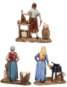 Set 3 scene al lavoro serie 8 cm Landi Moranduzzo Mondo Presepi