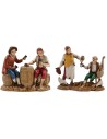 Set 2 escena Landi Moranduzzo 8 cm para taberna Mundo Belén