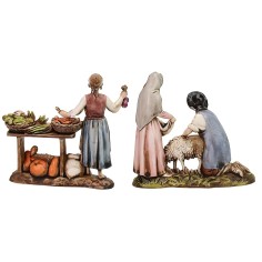 Set 2 scene Landi Moranduzzo tosatore e fruttivendola Mondo 2