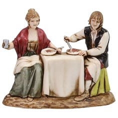 A man and a woman at the table 8 cm Landi