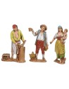 Set 3 soggetti Napoletani 8 cm Landi Moranduzzo Mondo Presepi