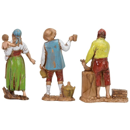 Conjunto de 3 figuras Napolitanas de 8 cm Landi Moranduzzo