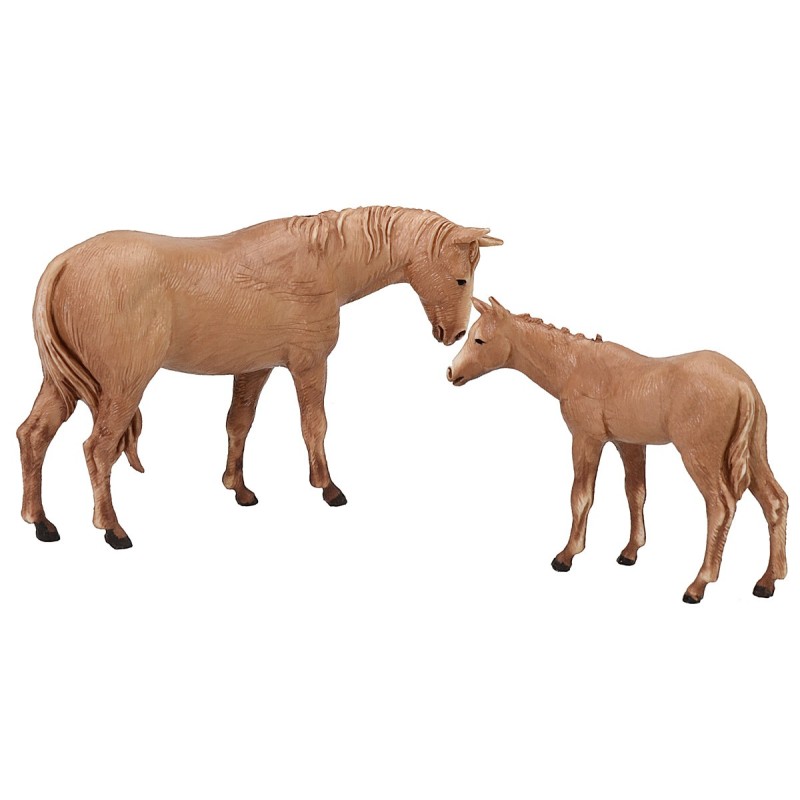 Set cavallo e puledro Landi Moranduzzo per statue 8-10 cm
