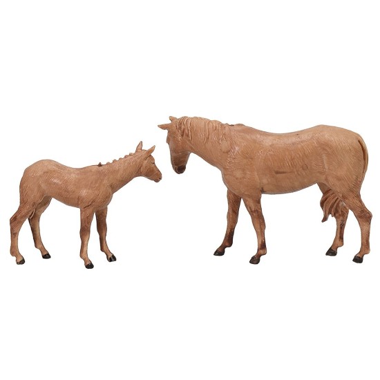 Set cavallo e puledro Landi Moranduzzo per statue 8 cm Mondo