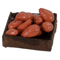 Cassetta in legno con pere cm 3,2x2,6x1,6 h altezza, legno