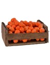 Wooden crate with oranges cm 6.3x4.5x3.2 h height, wood