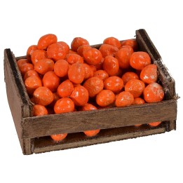Caja de madera con naranjas cm 6,3x4,5x3,6 h