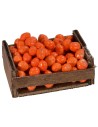 Caja de madera con naranjas cm 6,3x4,5x3,2 h altura, madera