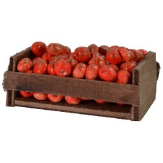 Cassetta in legno con mele cm 6,9x4,4x3,2 h 2