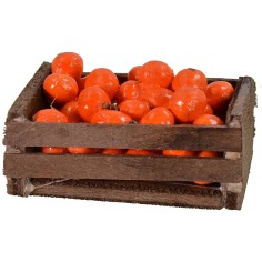 Wooden crate with oranges cm 4.3x2.5x2.5 h height, wood 2