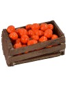 Caja de madera con naranjas cm 4,3x2,5x2,5 h altura, madera