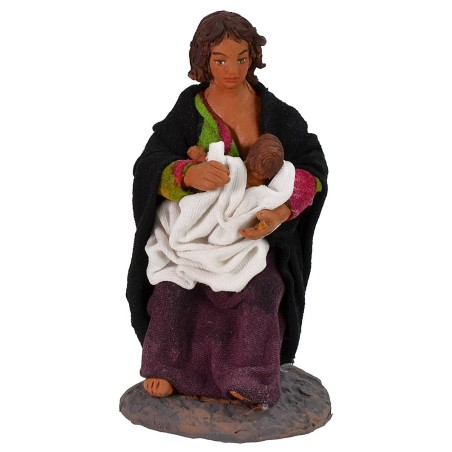 Madre que amamanta al bebé serie 12 cm de altura, serie, madre.