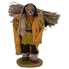 Pastore con fascina 10 cm altezza, tessuto, vestiti, base