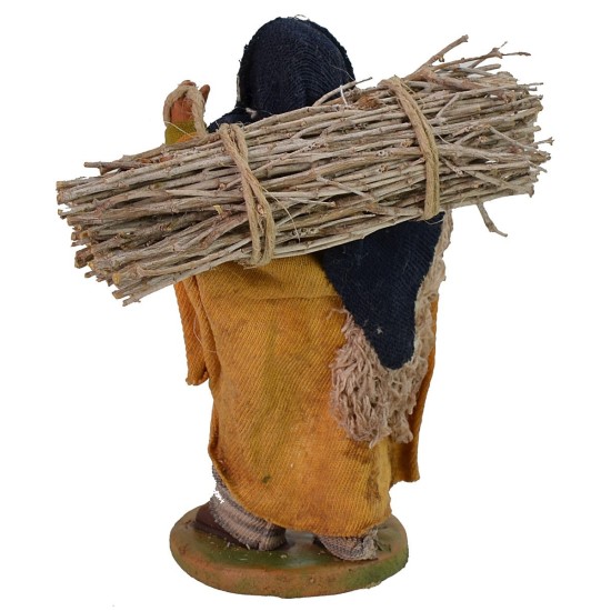 Pastore con fascina 10 cm altezza, tessuto, vestiti, base