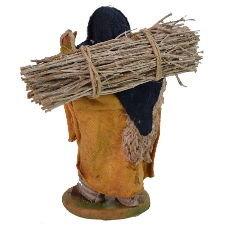 Pastore con fascina 10 cm altezza, tessuto, vestiti, base