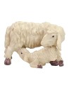 Pecora con agnello cm 4,1x2,4x2,8 h per statue h 8-10 cm