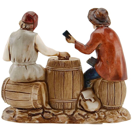 Landi series card players scene 8 cm