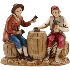 Escena jugadores de cartas serie Landi cm 8