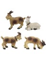 Juego de 4 cabras para estatuas de 8-10 cm de altura.