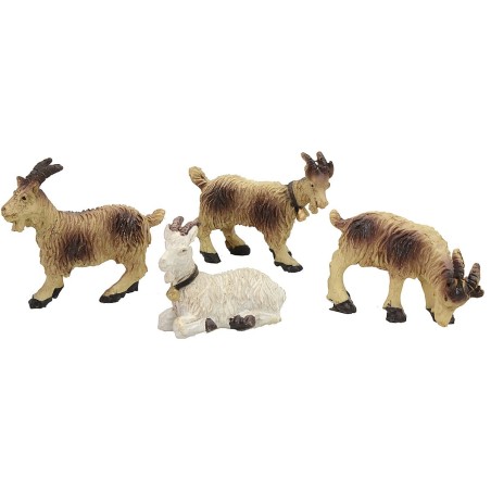 Juego de 4 cabras para estatuas de 8-10 cm de altura.