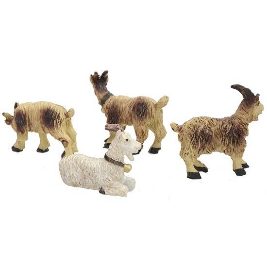Conjunto de 4 cabras para estatuas de 8-10 cm de altura, cabeza, cabras, estatuas, cabra.