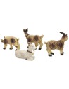 Juego de 4 cabras para estatuas de 8-10 cm de altura.
