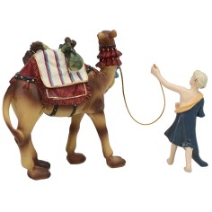 Caminante con dromedario en resina serie 9 cm dromedario 2