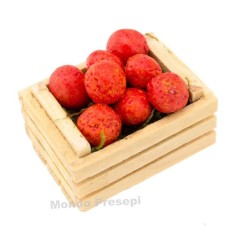 Caja de 3,5 cm con dos listones con naranjas Mundo Pesebres