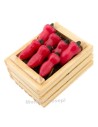 Caja de 3,5 cm con dos listones de pimientos rojos