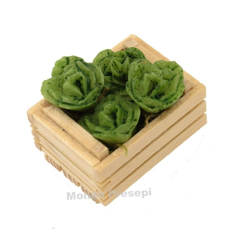3.5 cm box with two strips with lettuce