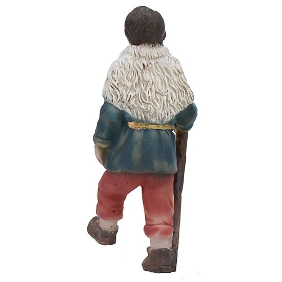 Pastore che sale gli scalini 9 cm in resina