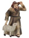Pastore con agnello serie 9 cm in resina resina, pastore