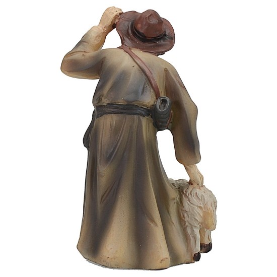 Pastore con agnello serie 9 cm in resina