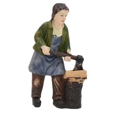 Boscaiolo 8 cm in resina resina, dettagliata, serie, statuina 2