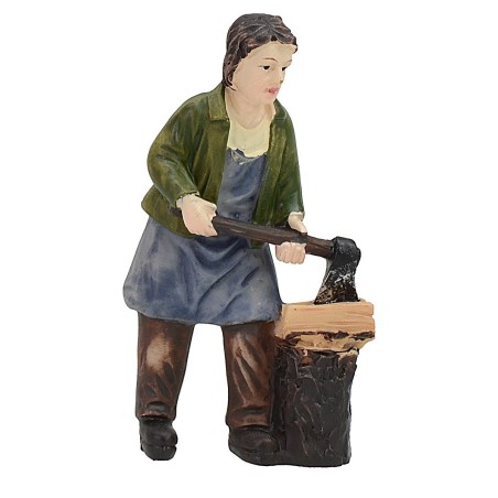 Leñador de 8 cm en resina, detallada, serie, figurita.