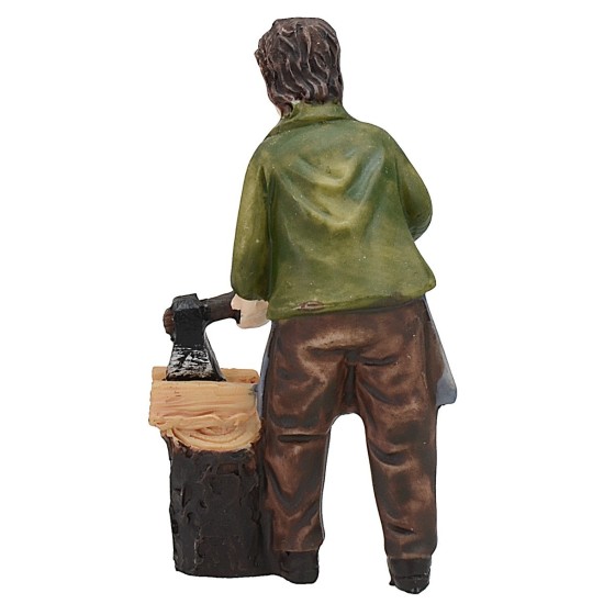Leñador de 8 cm en resina, detallada, serie, figurita.