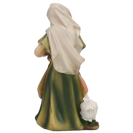 Donna con oca e anfora 8 cm in resina