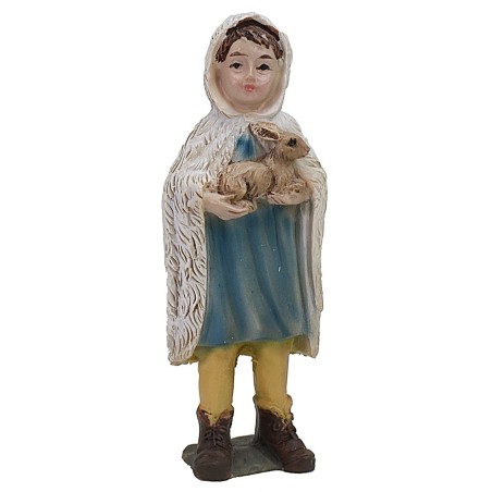 Bambina con coniglio serie 9 cm in resina bimbo, bimba