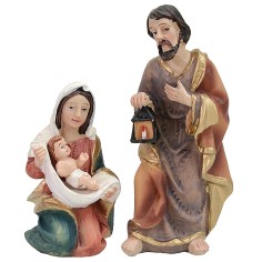 Natività 3 soggetti 9 cm in resina resina, serie, soggetti