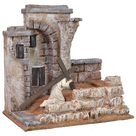 Stretch of road traveled by Christ towards Golgotha 25x15x25 h