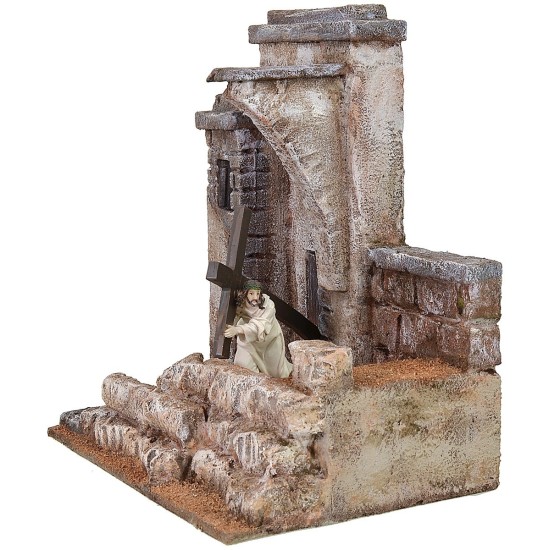 Stretch of road traveled by Christ towards Golgotha 25x15x25 h