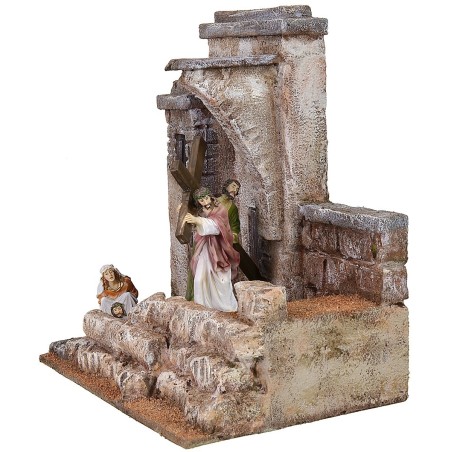 Stretch of road traveled by Christ towards Golgotha 25x15x25 h