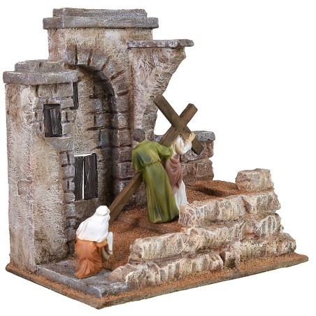 Stretch of road traveled by Christ towards Golgotha 25x15x25 h