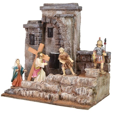 Stretch of road traveled by Christ towards Golgotha 25x15x25 h