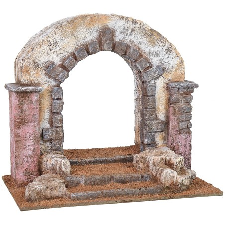 Arco atravesado por Cristo con la cruz a cuestas 25x15x22 h