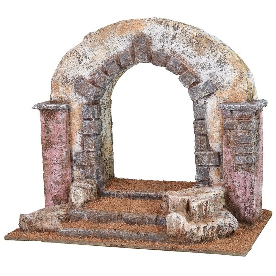 Arco attraversato da Cristo con la croce a spalle 25x15x22 h