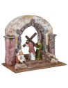 Arco attraversato da Cristo con la croce a spalle 25x15x22 h