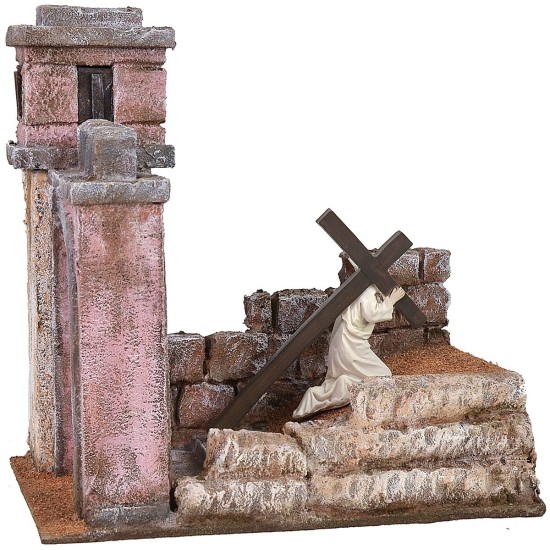Stretch of road traveled by Christ towards Mount Calvary