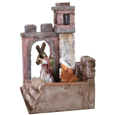 Stretch of road traveled by Christ towards Mount Calvary